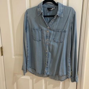 Denim button down